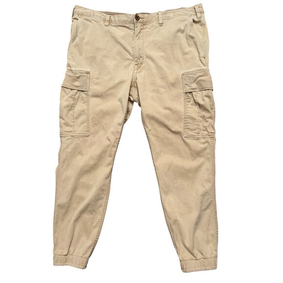 Polo Ralph Lauren Cargo Jogger Pants Mens 36x30 (Fits 36x26) Slim Fit Beige - Picture 1 of 6